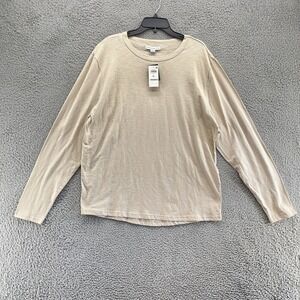 And Now This Top Womens XL Beige‎ Long Sleeve Crew Neck Shirt New